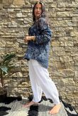 Cala Cushion Cotton Bandana Relaxed Shirt Navy